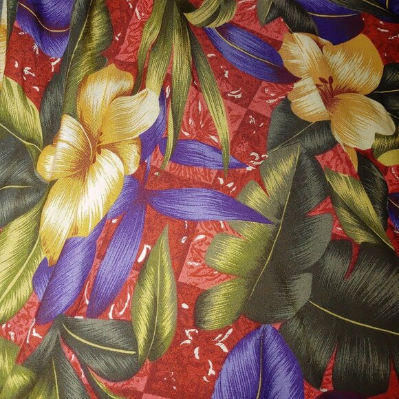 Eben Maxi Dress Bold Tropical Print Sleeveless Zippered Back Vintage Floral - Picture 8 of 8